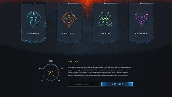 Medieval Game Class Selection